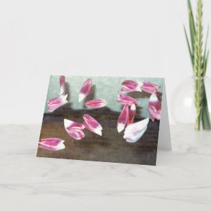 Bärkort för flytande Rosa och vitt tulip Kort