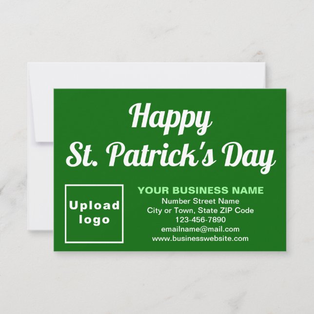 Bärkort för liten Grönt i Business Saint patrick (Framsida)