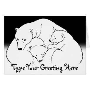 Bärkort för polar Personlig Baby Hälsningskort