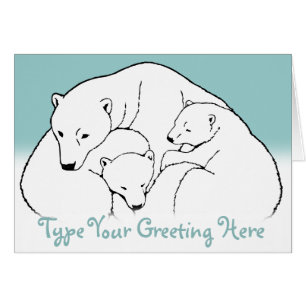 Bärkort för polar Personlig Baby Hälsningskort