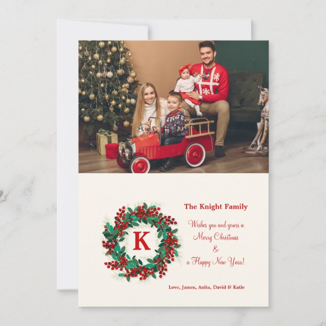 Bärkrans Foto Julkort (Framsida)