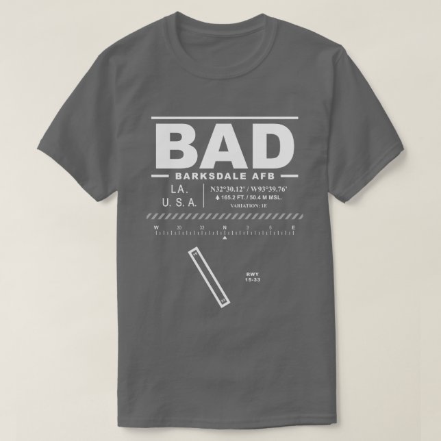 Barksdale AFB Flygbas BAD T Shirt (Design framsida)