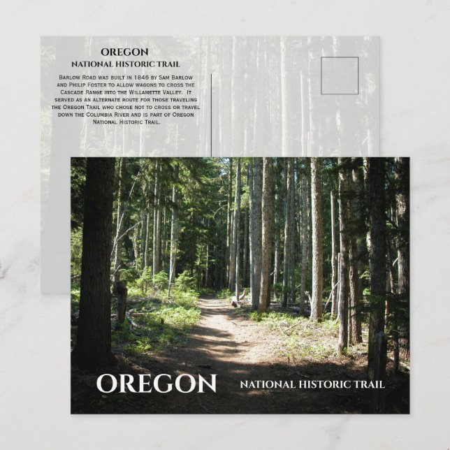 Barlow Road, Oregon National Historic Trail Postca Vykort (Fram/baksida)