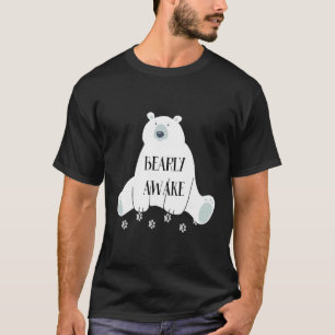 Barly Aake Cute Funny Sömnig Bear Sleft Natt T Shirt