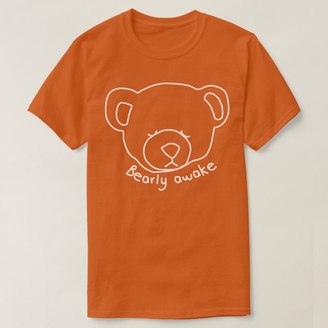 Barly Aake Funny Bear Puns in White Graphic T Shirt (Design framsida)