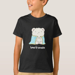Barly AVaknyj Sömnig Bear Pun Mörk BG T Shirt