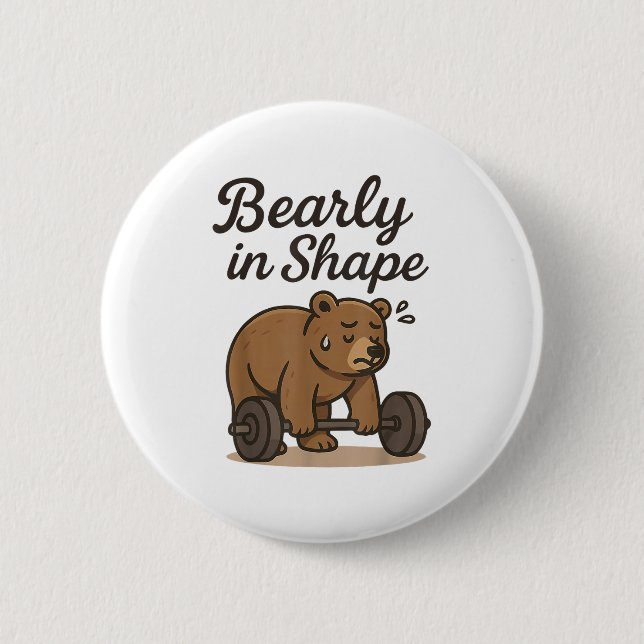 Barly Is Shape - Weightlift Bear Workout Gym L Knapp (Framsida)