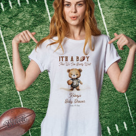 Barly Wait American Football Baby Shower T Shirt