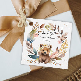 Barly Wait Baby Shower Cute Bear Themme Gåvor Etiketter