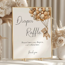 Barly Wait Baby Shower Diaper Raffle Sign