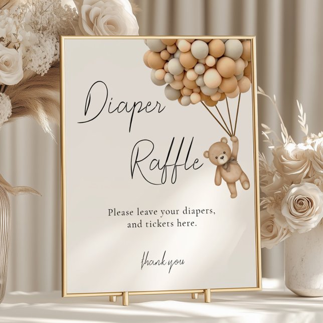 Barly Wait Baby Shower Diaper Raffle Sign Poster (Skapare uppladdad)