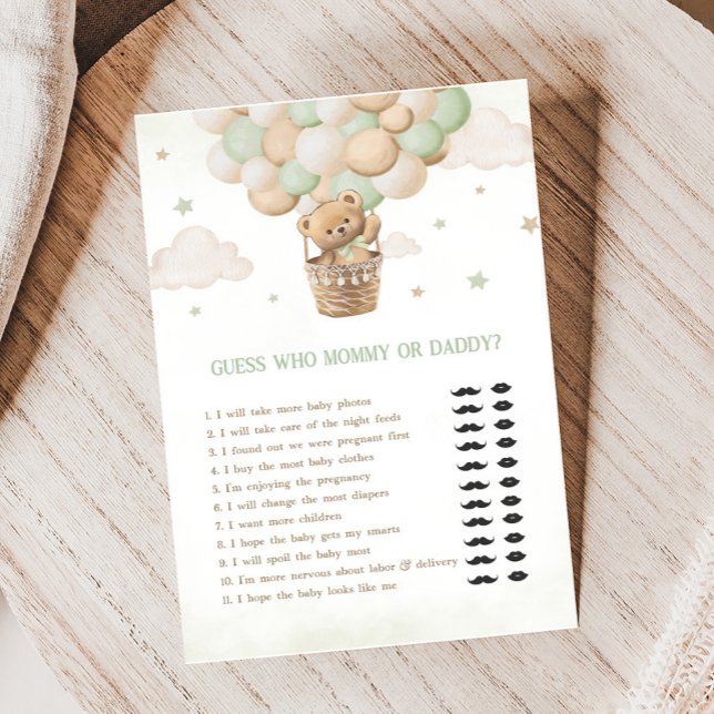 Barly Wait Baby Shower gissar Mamma eller pappa Ga (Bearly Wait Bear Baby Shower Game)