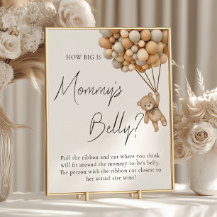 Barly Wait Baby Shower Hur Big Mommys Belly signer Poster