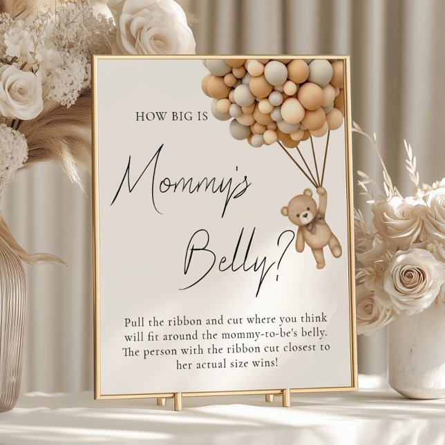 Barly Wait Baby Shower Hur Big Mommys Belly signer Poster (Skapare uppladdad)