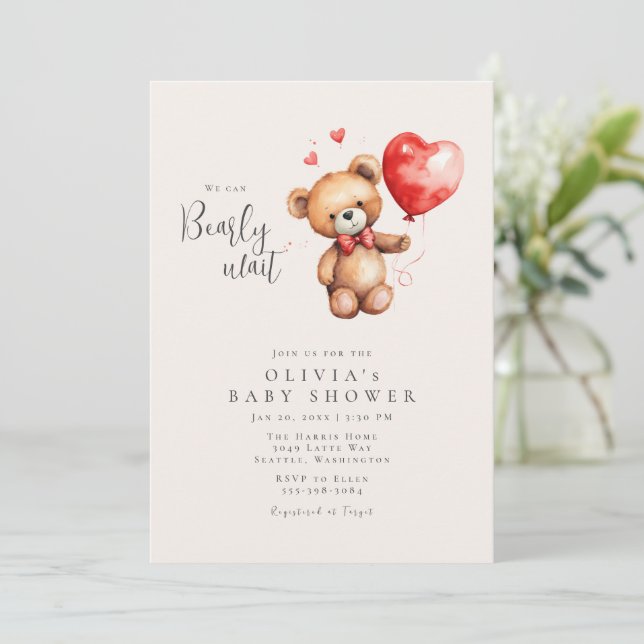 Barly Wait Baby Shower Inbjudningar (Stående Fram)