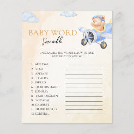 Barly Wait Baby Shower Ord-skrampen för flygande b