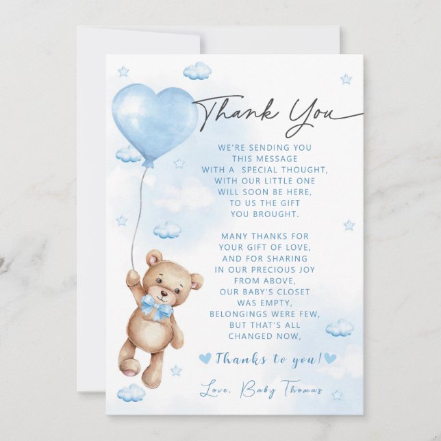 Barly Wait Baby Shower Tack Kort (Framsida)