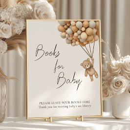 Barly Wait Balloon Baby Shower Bokar för Baby Poster