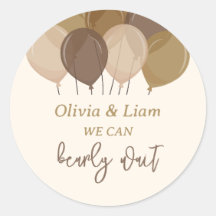 Barly wait - Bay Shower Stickers