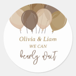 Barly wait - Bay Shower Stickers Runt Klistermärke