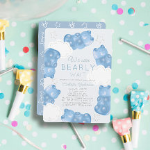 Barly Wait Blue Gummy Bear Boy Shower