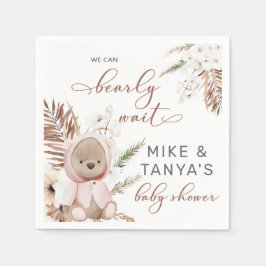 Barly wait boho björnbabydusch napkins. pappersservett