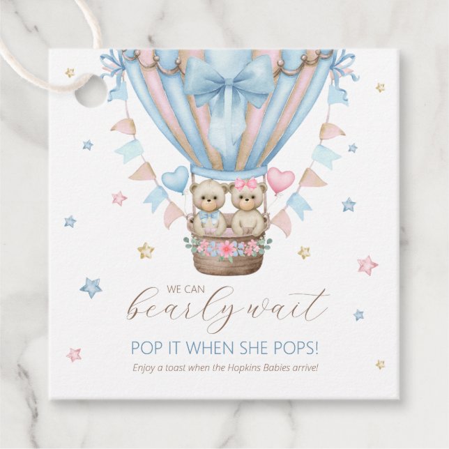 Barly Wait Boy Girl Twillingar poppar det när hon  Gåvor Etiketter (Framsida)