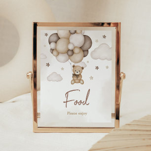 Barly Wait Brown Balloon Food Poster
