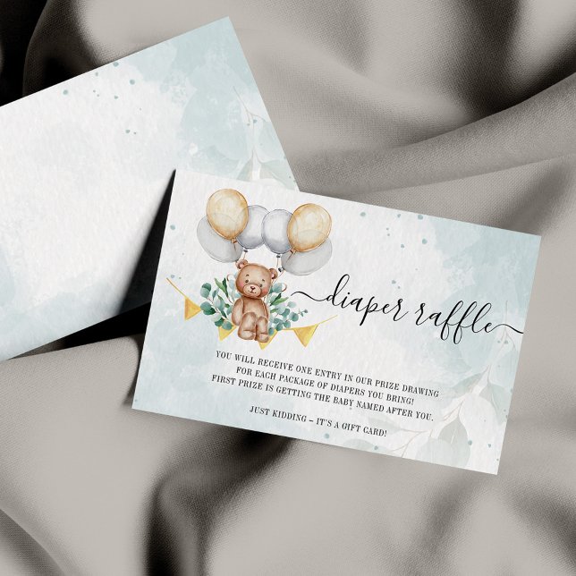 Barly Wait Diaper Raffle Baby Shower Card Tack Kort (Skapare uppladdad)