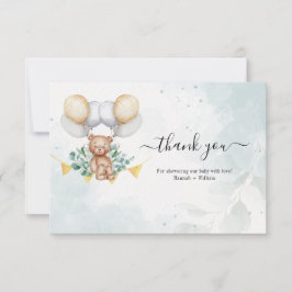 Barly Wait Eucalyptus Baby Shower - tackkort Inbjudningar