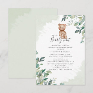 Barly Wait Eucalyptus Foliage Par Baby Shower Inbjudningar