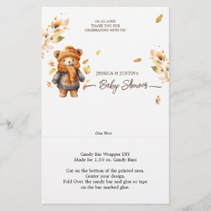 Barly Wait Fall Baby Shower Candy Pub Wrapper