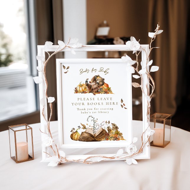 Barly Wait Fall Woodland Baby Shower Gift Bok Poster (Skapare uppladdad)