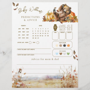 Barly Wait Fall Woodland Baby Shower-spel