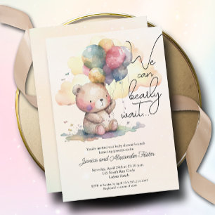 Barly Wait Gender Neutral Baby Shower Inbjudningar