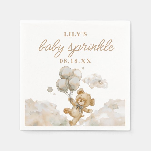 Barly Wait Gender Neutral Baby Shower Sprinkle Pappersservett (Framsidan)