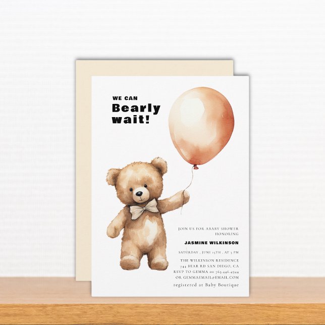 Barly wait gender-neutral babyduschinbjudan inbjudningar (Skapare uppladdad)