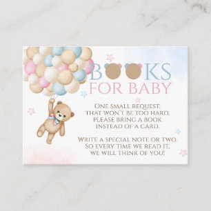 Barly Wait Gender Reveal Bear Baby Shower Bok Tilläggskort