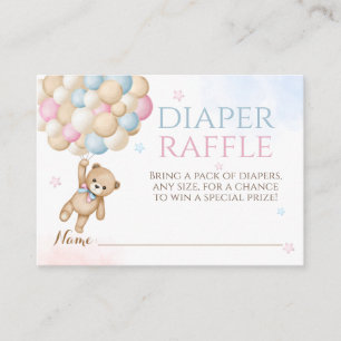 Barly Wait Gender Reveal Bear Baby Shower Bok Tilläggskort