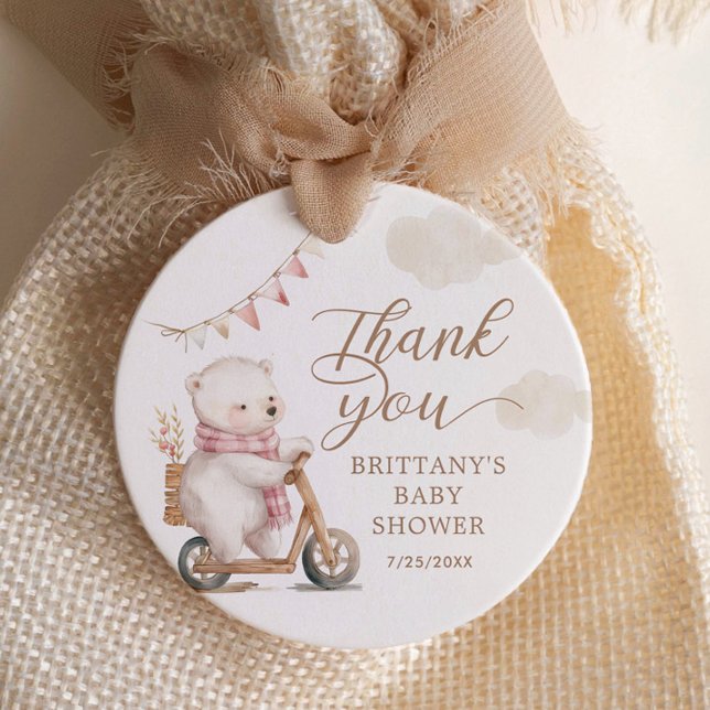 Barly Wait Girl Baby Shower Tack Gåvor Etiketter (Skapare uppladdad)