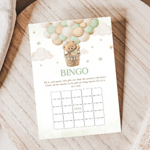 Barly Wait Grönt Bear Baby Shower Bingo Game
