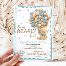 Barly Wait Modern Blue Boy Baby Shower