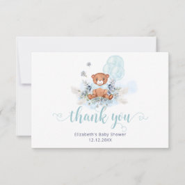 Barly Wait Nalle Boy Baby Shower Tack Kort