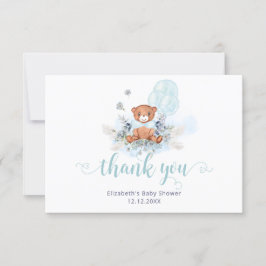 Barly Wait Nalle Boy Baby Shower Tack Kort