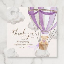 Barly Wait Nalle Lilac Tack Baby Shower Gåvor Etiketter