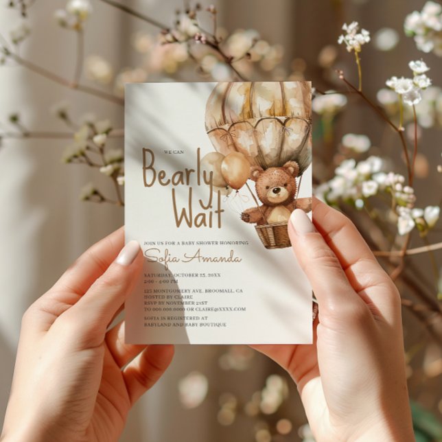 Barly Wait Neutralt Baby djur Baby Shower Inbjudningar (Skapare uppladdad)