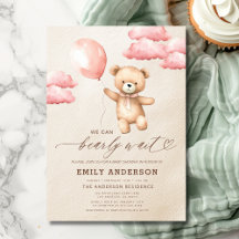 Barly Wait Neutralt Beige & Rosa Girl Baby Shower