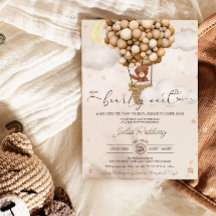 Barly Wait Neutralt Luft Balloon Teddy Baby Shower