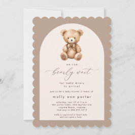 Barly Wait Neutralt Simple Baby Shower-inbjudan Inbjudningar