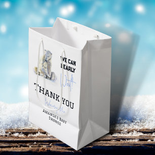 Barly Wait Polar Bear Blue Boy Winter Baby Shower